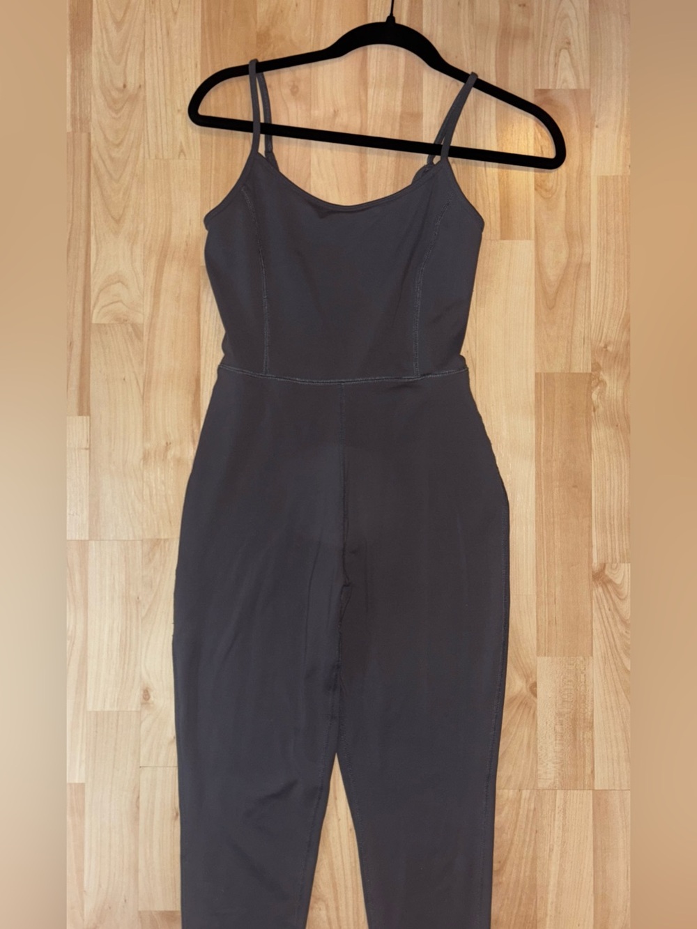 Garage Charcoal Strappy Scoop-Neck Jumpsuit